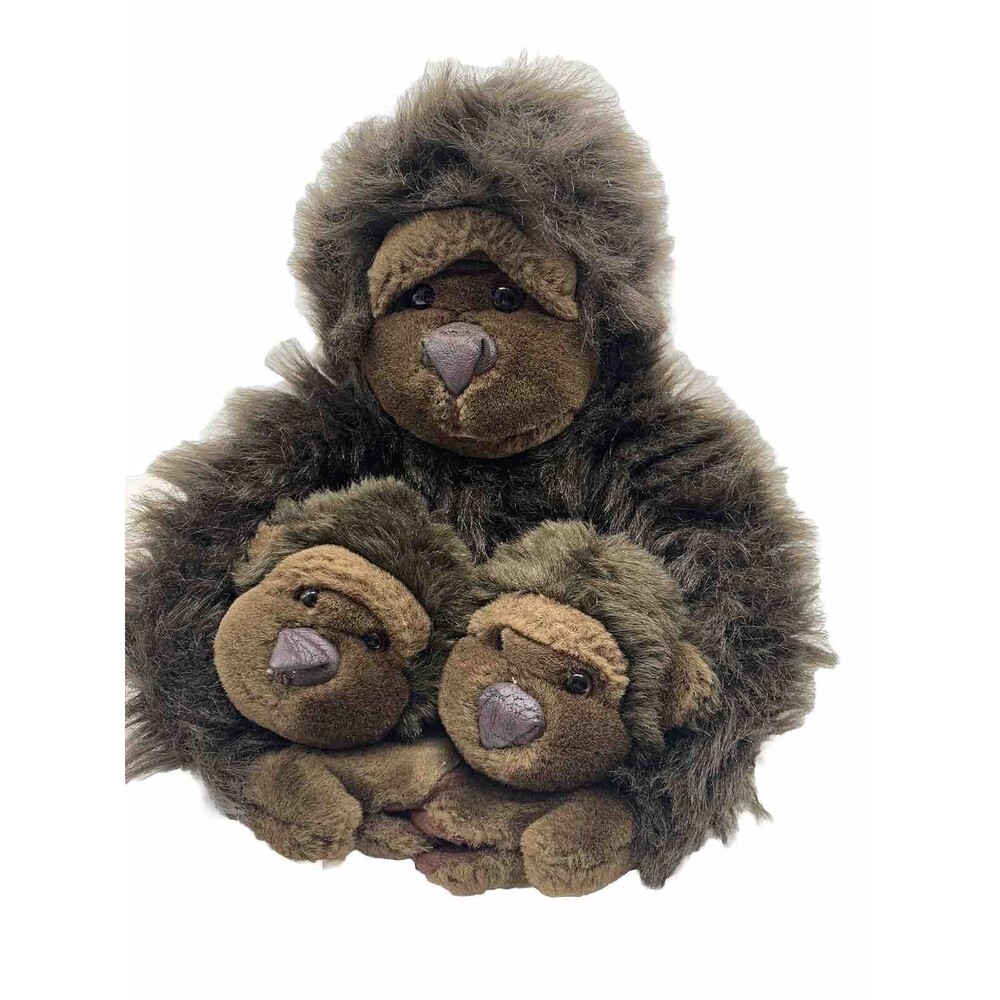 Chosun Gorilla Ape Plush w/ Clip Hands Baby Monkey Face Feet Brown Stuffed Toy